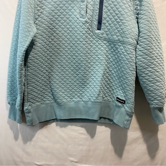 Woods FARNHAM III WOMEN'S 1/4 SNAP
SWEATSHIRT Two tone teal blue Size Large - Picture 4 of 14